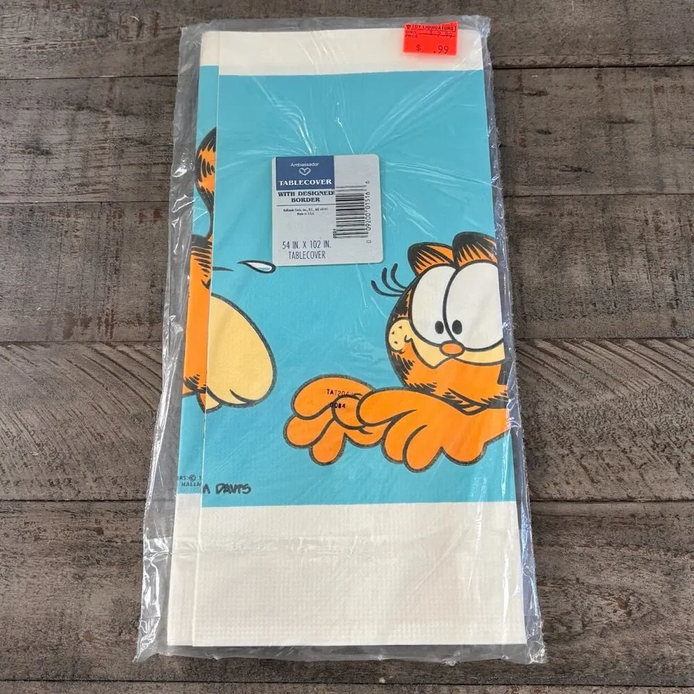 Vintage 1978 Garfield & Odie Party Table Cover – Ambassador – 54